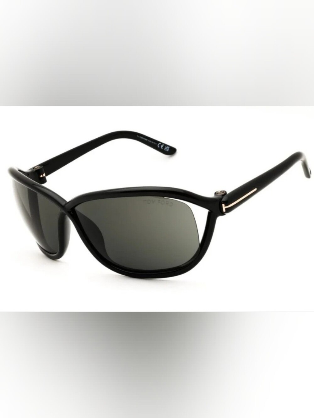 Tom Ford FT1069,Shiny Black /Smoke, Oversized, Size68X07X115, Woman's Sunglasses